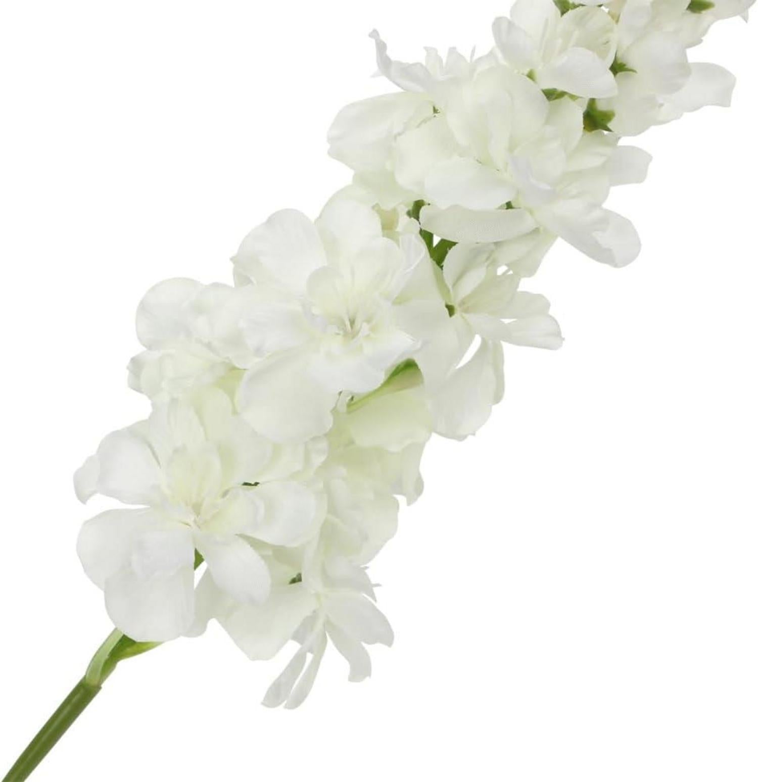 Künstliche Rittersporn Delphinium 6er-Set Weiß Dekoblumen