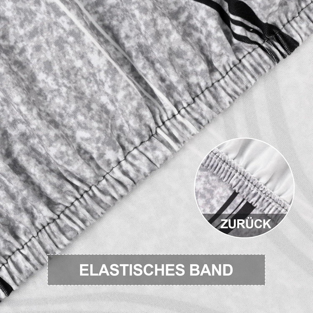 Stretch Stuhlhussen Grau - Set für Esszimmer & Co.