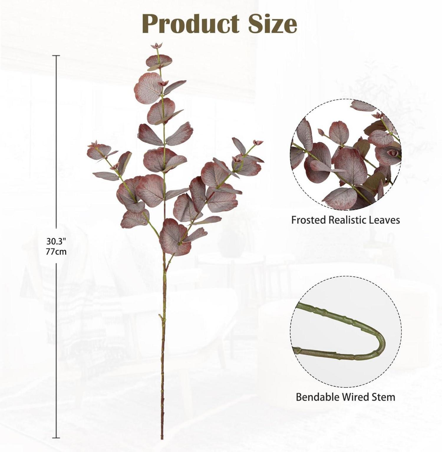 5er Set Künstlicher Eukalyptus Zweige 73-77cm