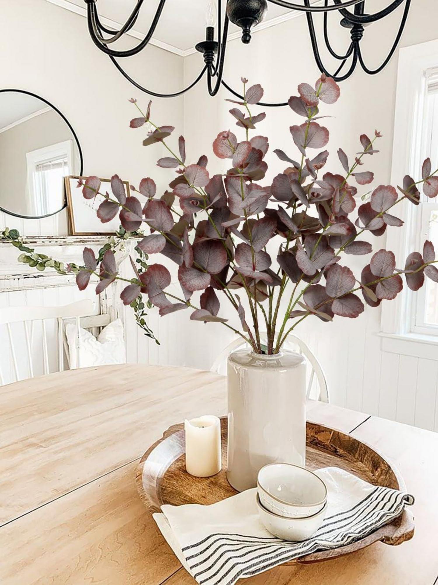 5er Set Künstliche Eukalyptus Dekozweige 73/77cm Hochwertige Kunstblätter