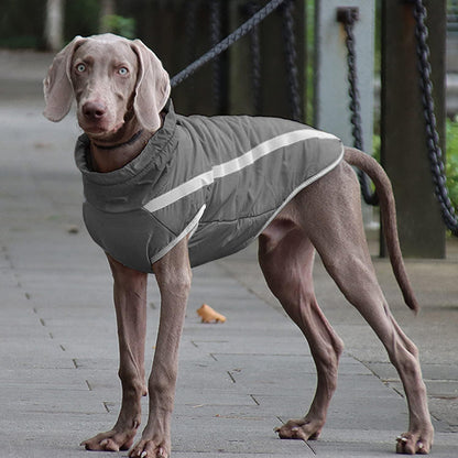 Wasserdichter Hundemantel Winterwarm & Winddicht XL-6XL Grau