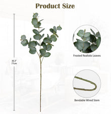 Künstliche Eukalyptus Zweige 5er Set Grün Dekopflanzen