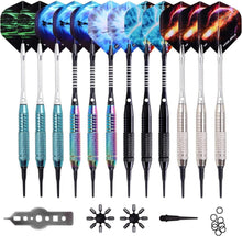 Professionelle Softdarts Set 12 Stück 18g Regenbogen Blau Schwarz