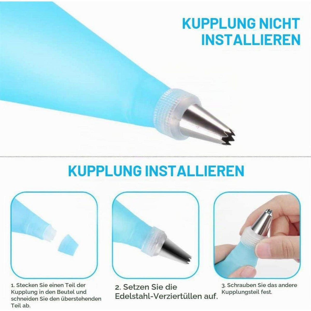 Torten Set 129-teilig – Backzubehör für Torten & Cupcakes