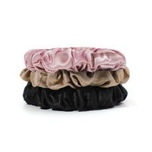 Seidenhaarband 100% Seide Schwarz Kaffee Rosa 3er Pack 3