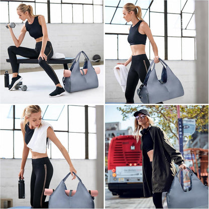 Yogatasche Damen Sporttasche mit Schuhfach Blau Yoga Tasche