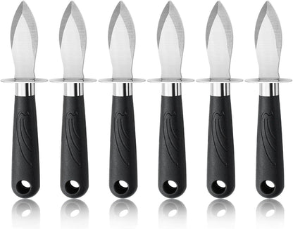 Austernmesser Set Edelstahl Muschelöffner 6 Stück