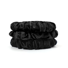 Seidenhaarband 100% Seide Schwarz Haargummi Damen (3