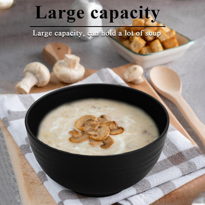 Schwarze Kunststoff Schüssel Set 12tlg. 750ml, Mehrweg