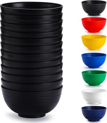 12-teiliges Schwarzes Kunststoffschalen-Set 750ml