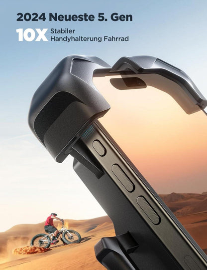 Fahrrad Handyhalterung 2024 Auto-Sperre Anti-Shake Motorrad Lenker