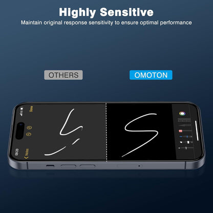 OMOTON iPhone 15 Pro Panzerglas Schutzfolie 3 Stück