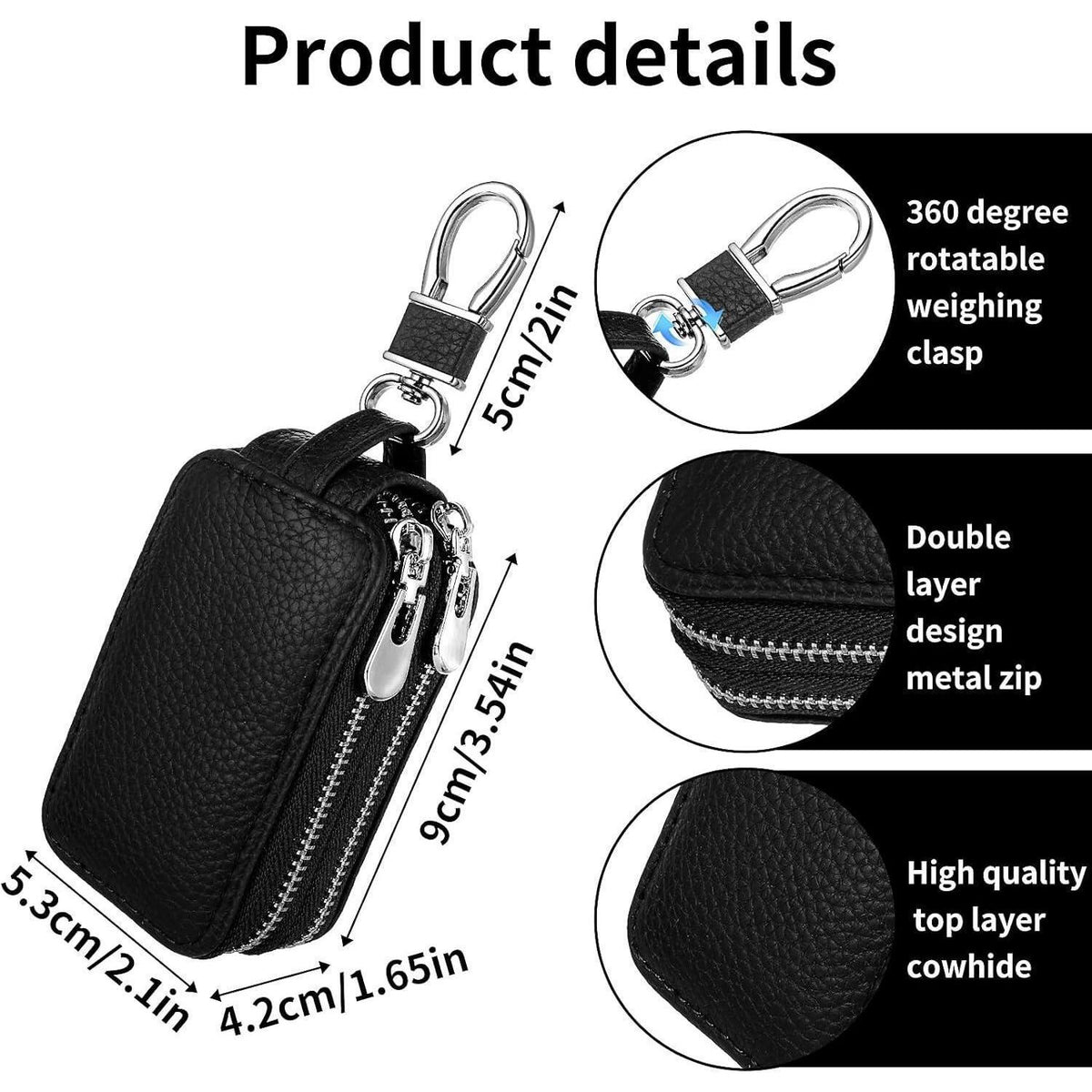 Echtes Leder Schlüsseltasche für Autoschlüssel – Universal Etui