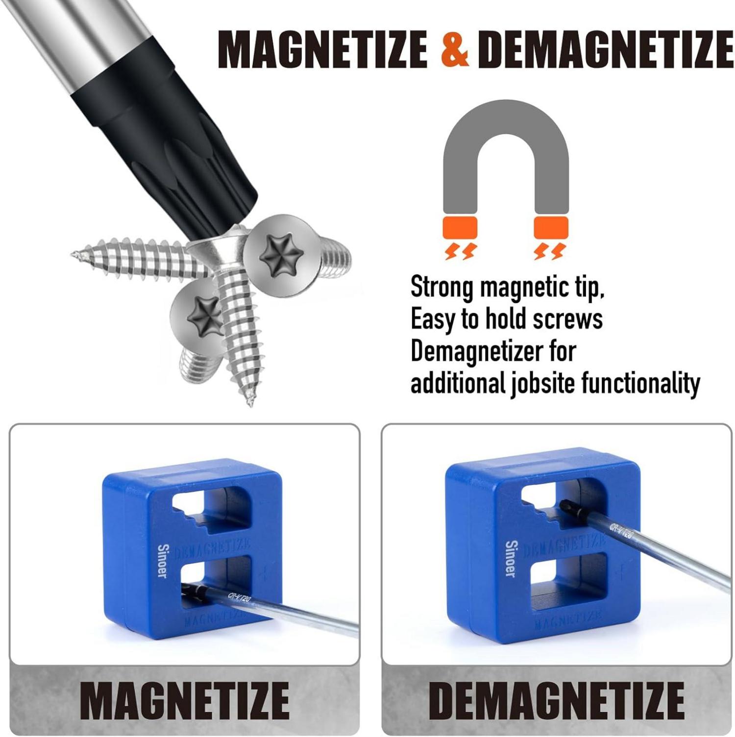 14-teiliges magnetisches Torx-Schraubendreher-Set aus Chrom-Vanadium-Stahl