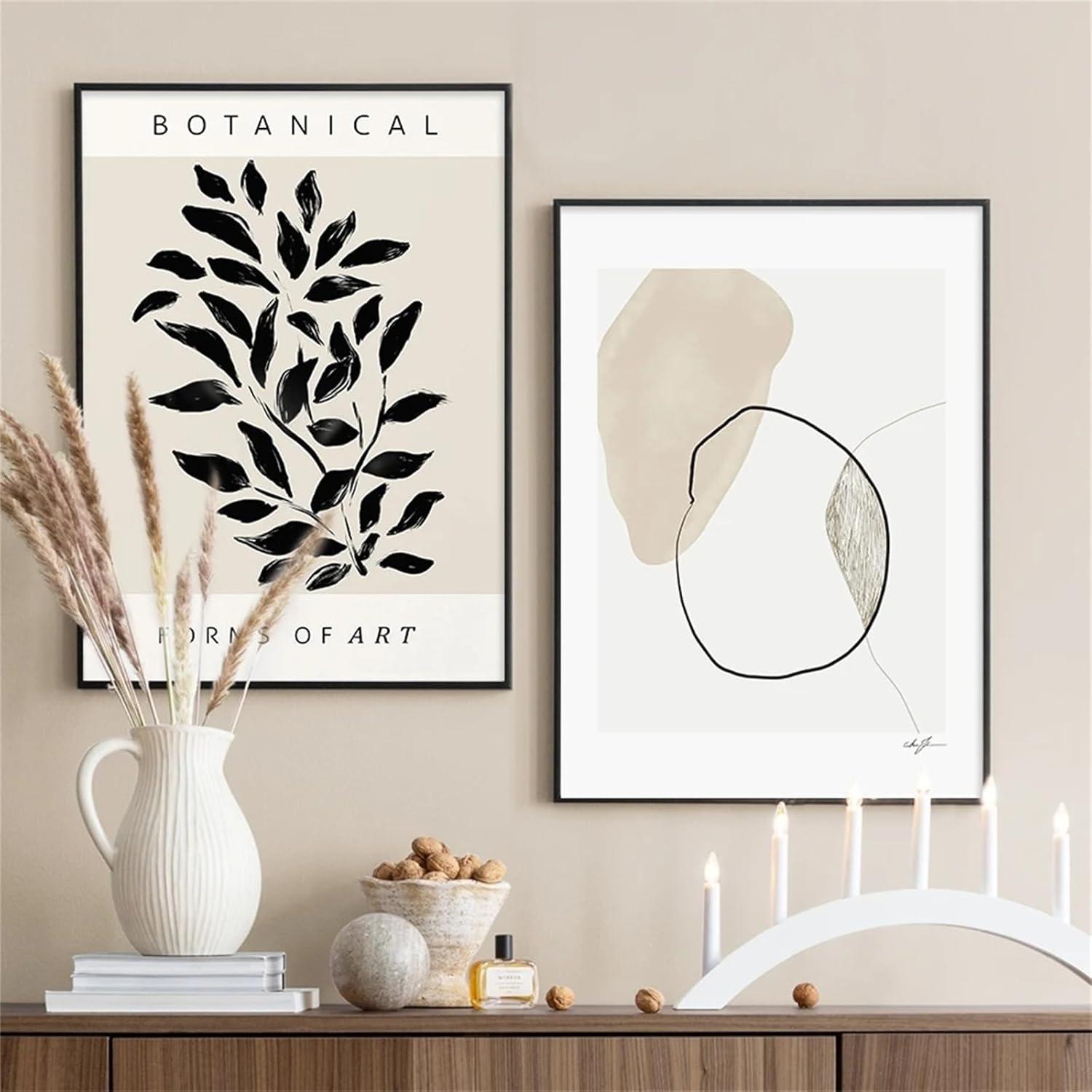 Poster Set Abstrakt Geometrisch Pflanzen Wandbilder 40x50cm