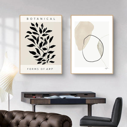 Poster Set Abstrakt Geometrisch Pflanzen Wandbilder 40x50cm