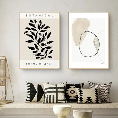 Poster 2er Set Abstrakt Geometrisch Pflanzen 30x40 cm