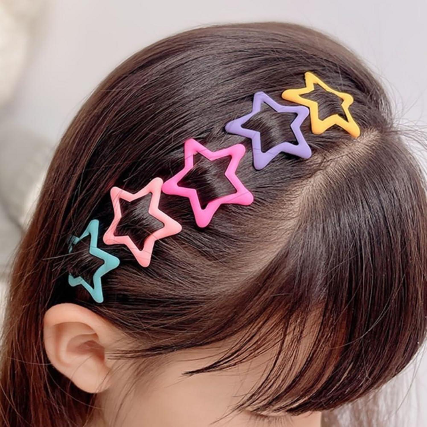 Bunte Leuchtende Stern Haarclips Haarspangen 10 Stück Glow Dark