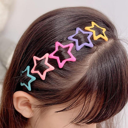 Bunte Leuchtende Stern Haarclips Haarspangen 10 Stück Glow Dark