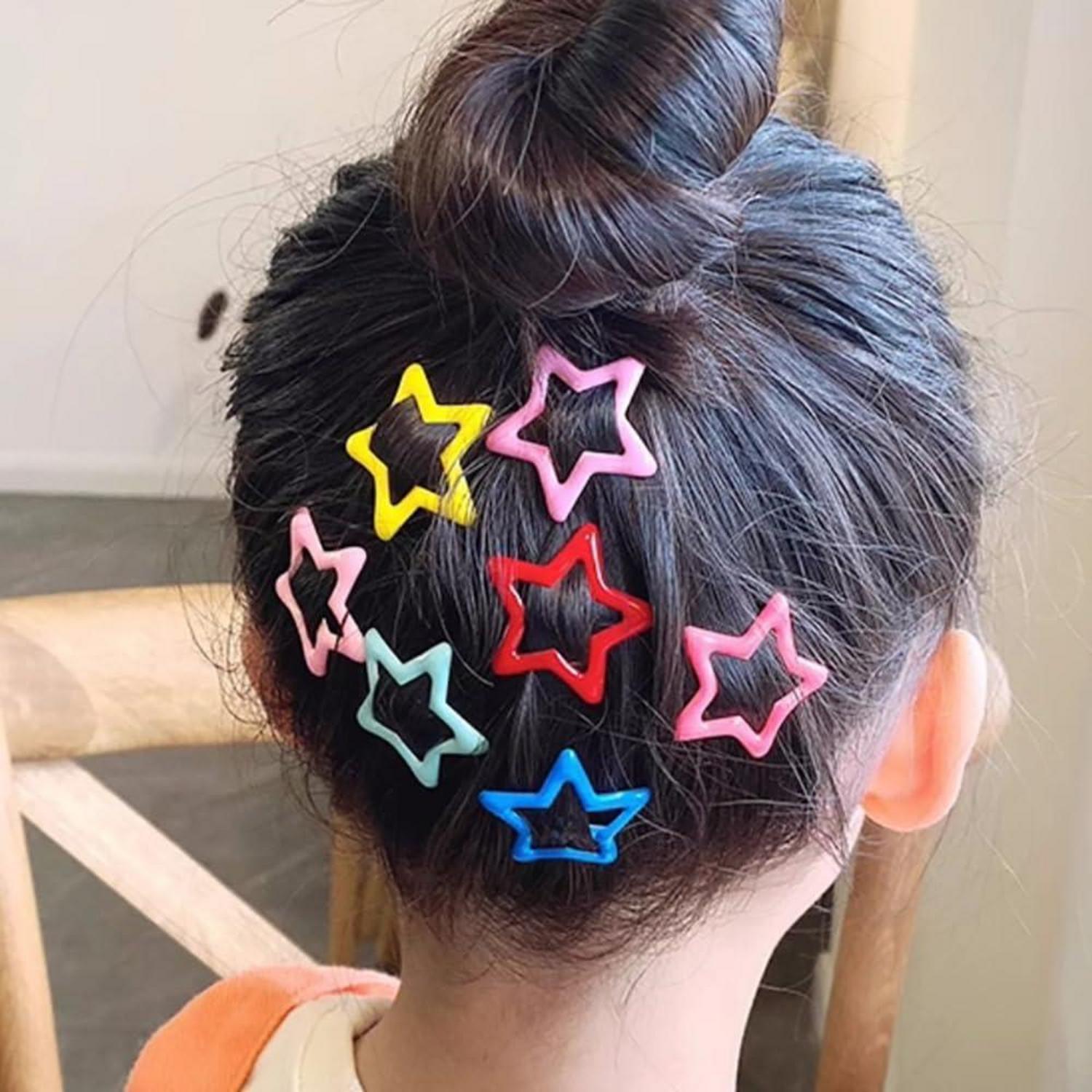 Bunte Leuchtende Stern Haarspangen 10 Stück Glow in the Dark