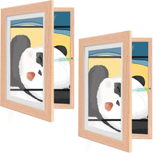 Bilderrahmen A4 Holz Kunst Kinder 21x30cm 2er Set Natur