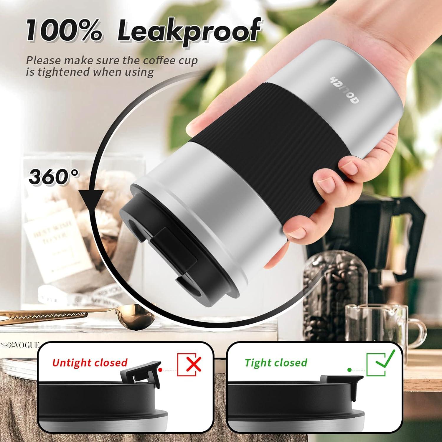 Aolieh Thermobecher Edelstahl Travel Mug Kaffeebecher 510ML Auslaufsicherer Deckel