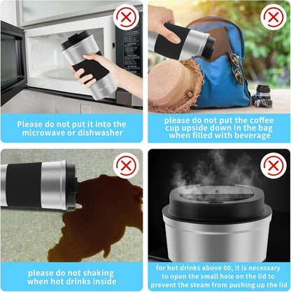 Thermobecher Kaffeebecher Auslaufsicher Edelstahl 510ml Travel Mug