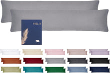 Seitenschläferkissenbezug 2er Set 40x145 Weich Grau Öko-Zertifikat