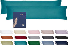 Vielit Seitenschläferkissen Bezug Kissenbezug 40x145 2er Set Petrol