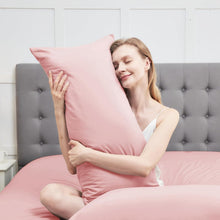 Seitenschläferkissen Bezug Rosa 40 x 145 2er Set Weich