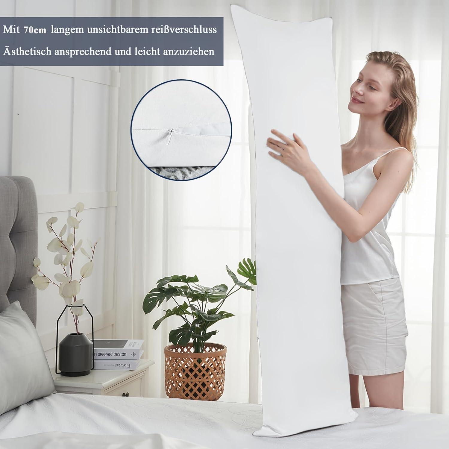 2er Set Kissenbezug 40x145 Weiß Öko-Zertifikat Vielit