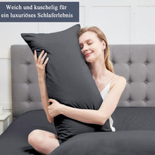 Seitenschläferkissen Bezug 40x145 2er Set Anthrazit