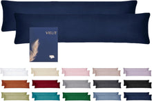 Seitenschläferkissen Bezug dunkelblau 40x145 cm 2er Set Weich