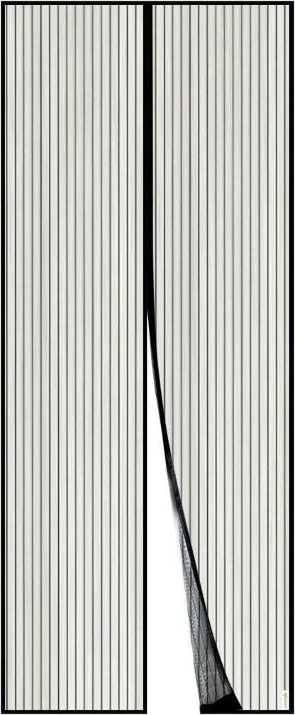 Fliegengitter Tür Magnet Insektenschutz 90x230cm Schwarz