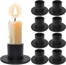 8er Set Schwarze Kerzenständer Retro Candlelight Dinner Kerzenhalter