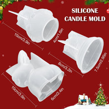 3er Set Silikonformen Weihnachten Kerzen Gießformen DIY