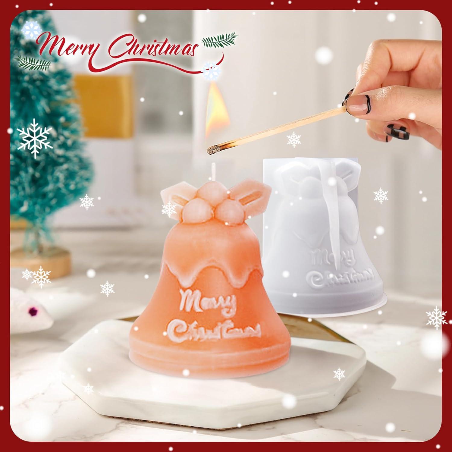 Kerzenformen Weihnachten Set Silikonform Gießformen DIY Handwerk mit Weihnachtsmotiven