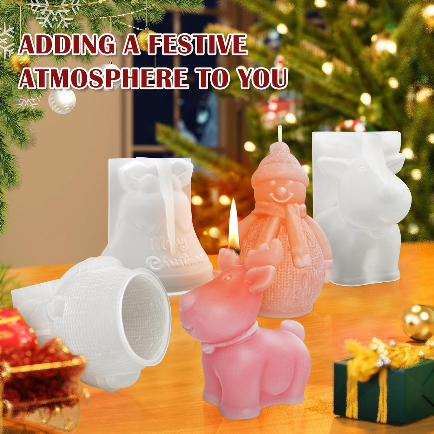 Weihnachten Silikonform Set Kerzen Gießen DIY Gießformen DekorCraft