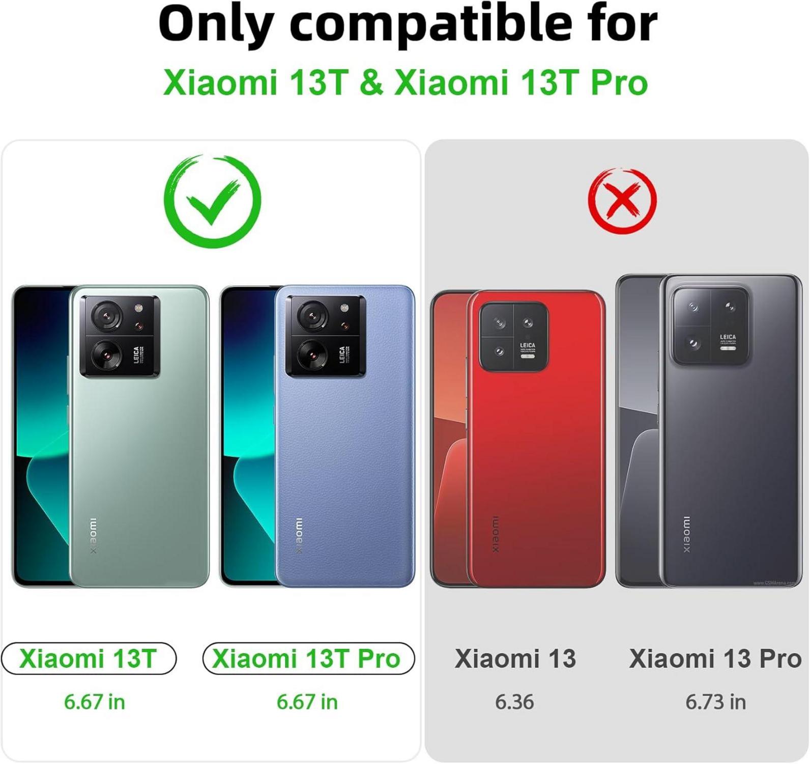 AROYI Xiaomi 13T Pro Hülle Kameraschutz Slide Camera Blau