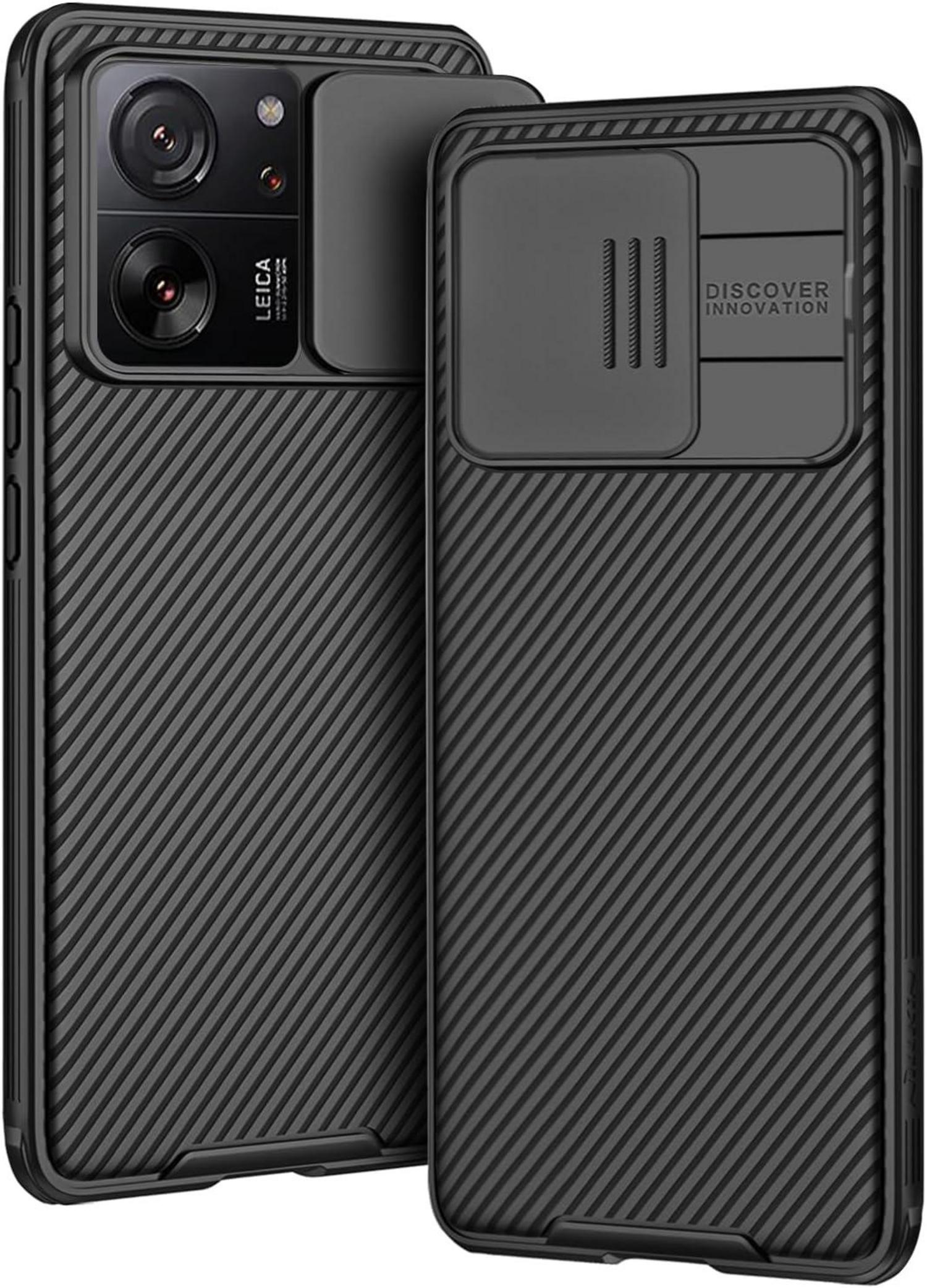 Schwarze Xiaomi 13T/13T Pro Handyhülle Kameraschutz Slide Camera