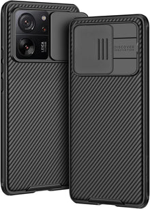 Schwarze Xiaomi 13T/13T Pro Handyhülle Kameraschutz Slide Camera