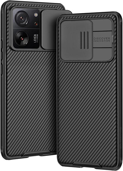 Schwarze Xiaomi 13T/13T Pro Handyhülle Kameraschutz Slide Camera