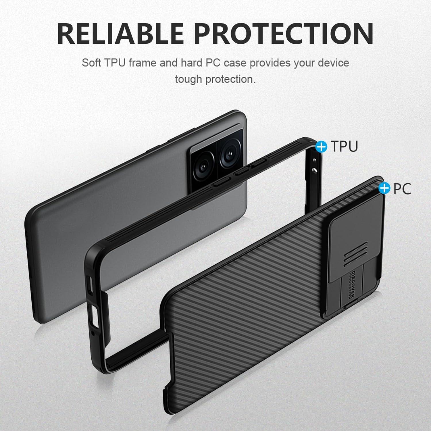 Schwarze AROYI Handyhülle für Xiaomi 13T/13T Pro - Slide Camera Kameraschutz