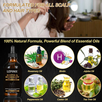 Rosmarinöl Haarausfall Set für Männer und Frauen 120ml Haarwachstum Bartwachstum Kit