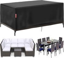 Abdeckung Gartenmöbel 420D Oxford Wasserdicht 180×120×74CM Schwarz