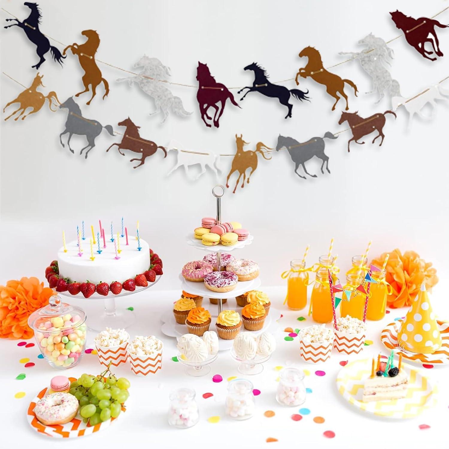 Pferd Geburtstag Girlande Set für Kindergeburtstag Party Deko