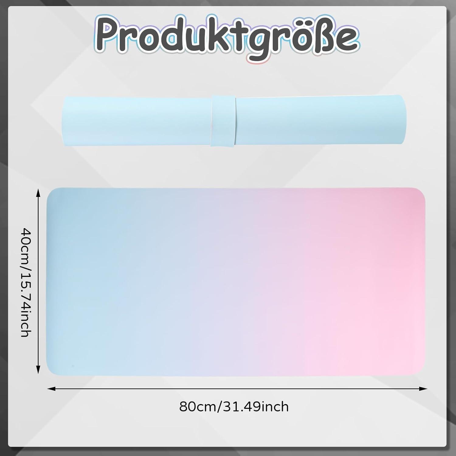 Schreibtischunterlage Mädchen Leder Büropad Rosa rutschfest 80x40cm