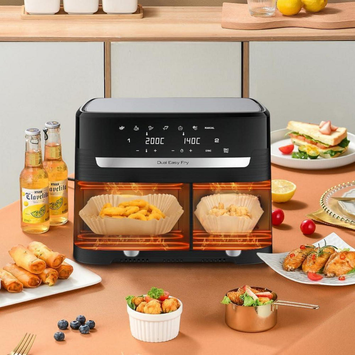 Backpapier für Dual Basket Airfryer 3000/5000 Serie