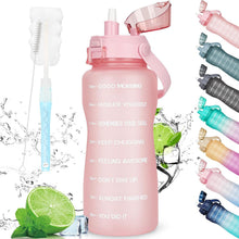 2l Trinkflasche BPA-frei mit Strohhalm und Zeitmarkierung