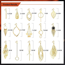 Boho Hängende Ohrclips Set Gold Hypoallergen Twist Quaste